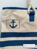 Striped Tote Bag with Rope Handles