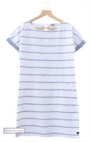 Women's Short Sleeve Linen Dress, Stripy White, Loose Fit (SOLD OUT)