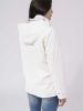 Women's Hooded Lightweight Sailor Raincoat with Toggles, White