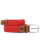 BillyBelt Women's Woven Elastic and Leather Belt - Red - SOLD OUT