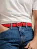 BillyBelt Woven Elastic and Leather Belt - Red
