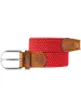 BillyBelt Woven Elastic and Leather Belt - Red