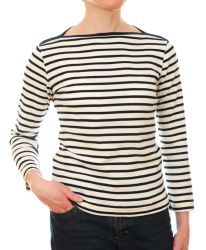 Ladies' Fitted Soft Jersey Striped Breton Top
