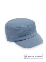 Canvas Fisherman's Hat, Distressed Blue Grey