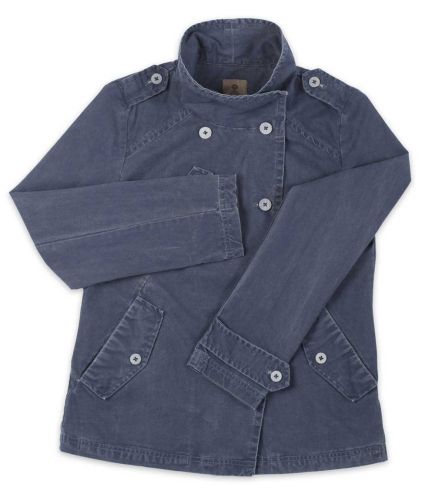Ladies' Funnel Neck Jacket, Distressed Navy Blue - SOLD OUT