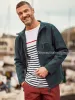 Men's Canvas Worker Jacket with Zip, Petrol Blue