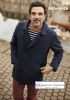 Men's Cotton Peacoat, Navy Blue