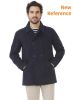 Men's Cotton Peacoat, Navy Blue