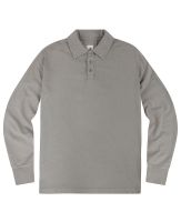 Men's Long Sleeved Polo Shirt, Stone - SOLD OUT