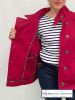 Women's Short Nautical Canvas Jacket, Chilli Red