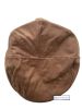 Waxed Cotton Flat Cap Hat, Brown