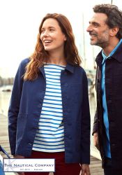 Women's French Work Jacket, Navy Blue