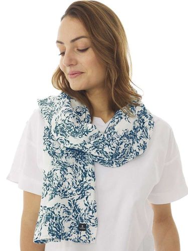 Women's Linen Scarf, Shoal of Fish, Blue