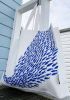 Large Tote Bag, Cream with Shoal of Fish Print