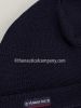 Navy Pure Wool Beanie Hat - Unisex
