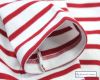 Long Breton Striped Cotton Scarves, White/Navy Blue/Red