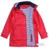 Women's Lined Raincoat with Hood, Watermelon Red
