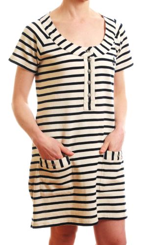 Beach Striped Breton Tunic Top (Cover-up Dress)
