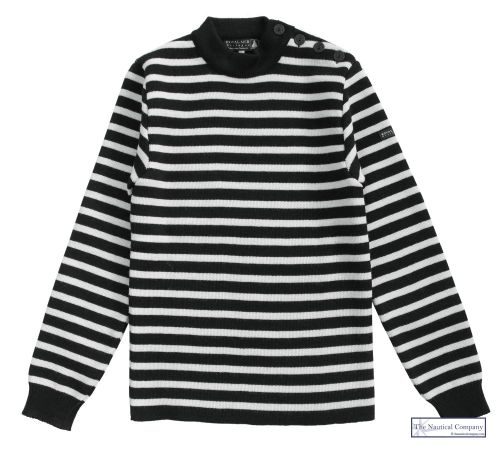 Striped Breton Sweater, Navy Blue/Cream, for Men & Women