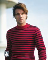 Men's Striped Breton Sweater (Red/Navy Blue) only XXL/3XL left