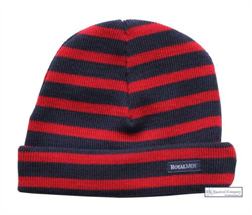 Navy Blue/Red Stripe Hat
