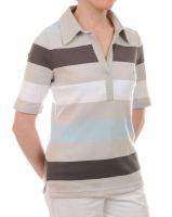 Women's Polo Tee-Shirt, Large Stripes