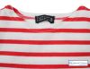Children's Breton Tee Shirt, White/Red Stripes, Lightweight