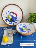 Large Mango Wood Round Tray - Crab - PRE-ORDER for END OF NOVEMBER 2023
