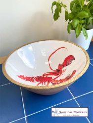 Mango Wood Salad Bowl with Lobster