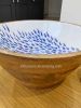 Mango Wooden Salad Bowl with Shoal of Fish - DISCONTINUED