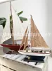 Small Vintage Style Sailing Boat Model