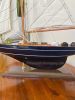 Classic Sailing Yacht Model - Navy Blue Hull