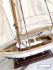 Small Sailing Boat Model - White/Navy Blue Hull